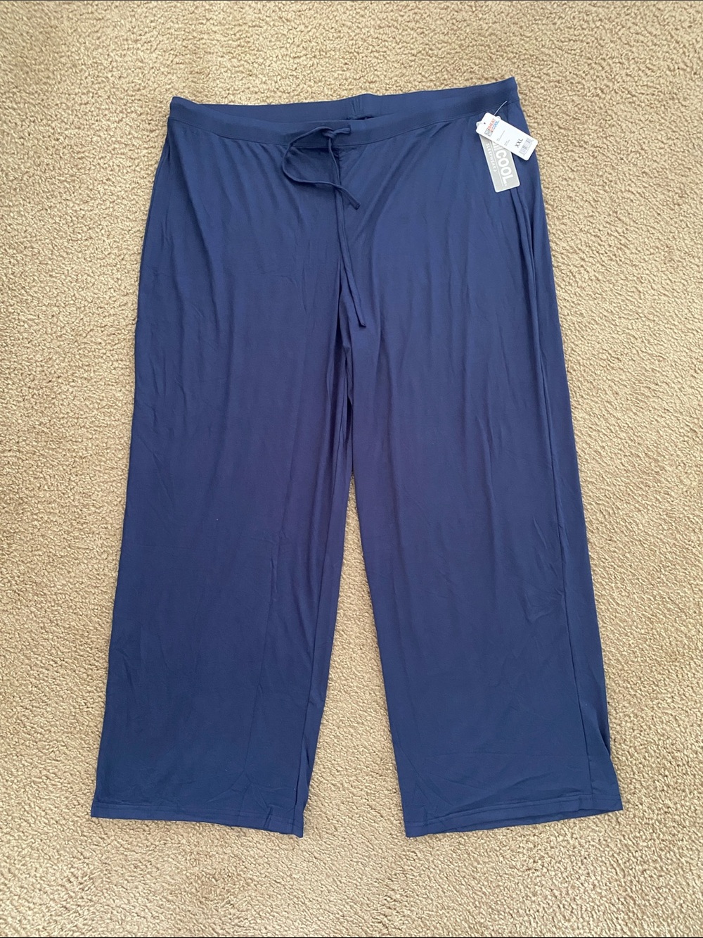 NWT 32 Degrees Women's Navy Wide-Leg Lounge Pants with Drawstring XXL